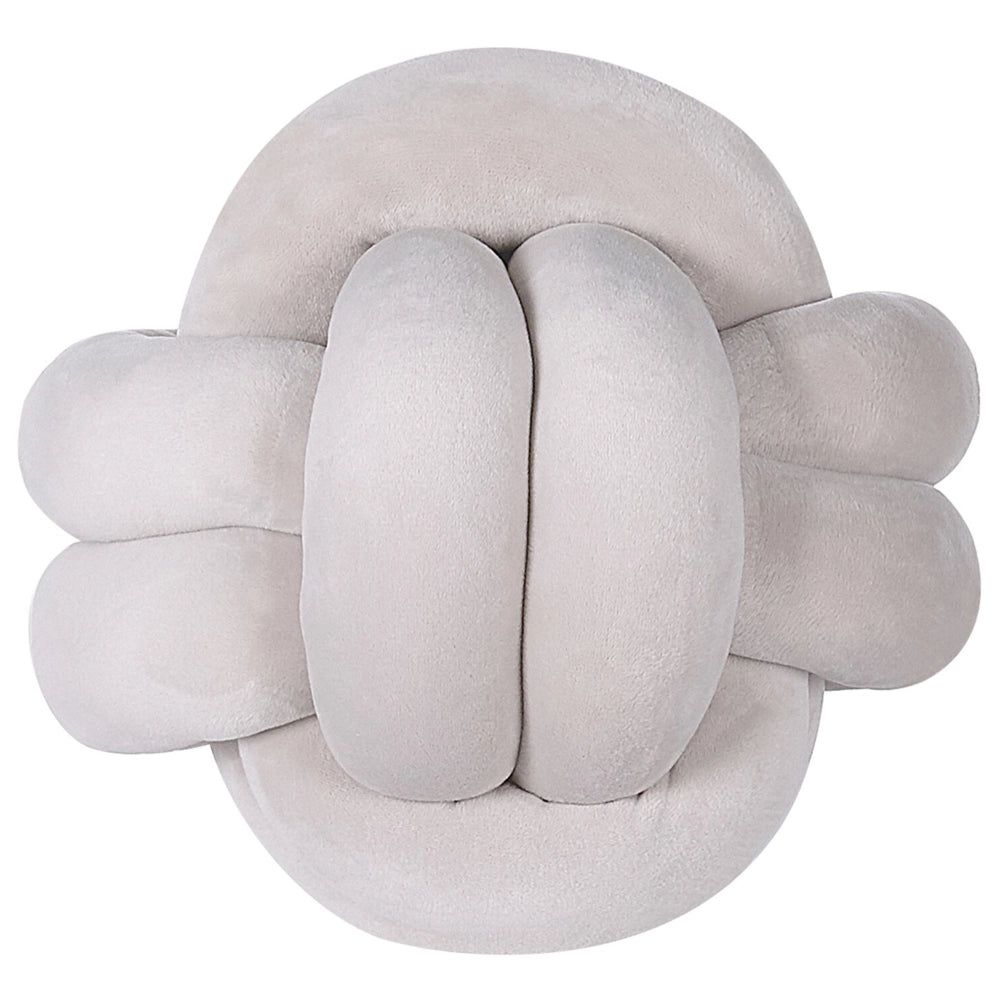 Cuscino Decorativo Cuscino Nodo Velluto Grigio 20 x 20 cm Accessori Decorativi