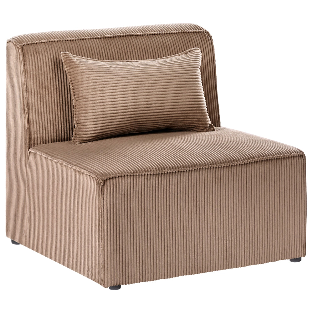 Divano modulare in Velluto a coste beige stile classico soggiorno