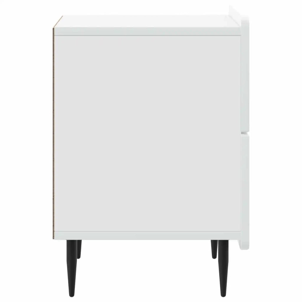 Armadio da Notte con cassetto 2 pcs Bianco 43 x 34,5 x 49,5 cm 894296