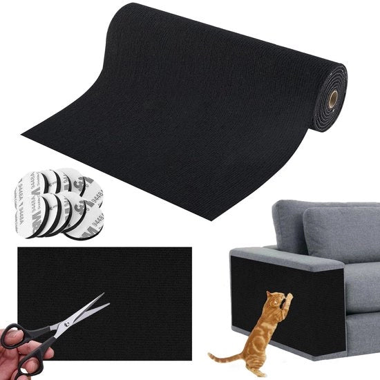 Mat per gatto autoadesivo, protezione contro le gengive per divano, 200 cm x 40 cm gatto, piatto di gatto autoadesivo per gatto, angolo di gatto per protezione contro le gengive, protezione contro le gengive per divano, mobili, porta, muro, riutilizzabile
