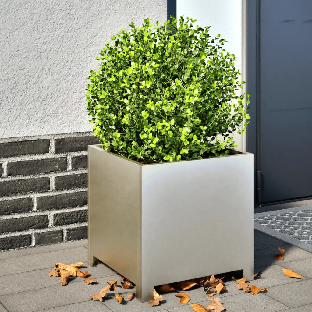 Fioriera da Giardino-Vaso da Esterno 40x40x40 cm in Acciaio Inox 985161
