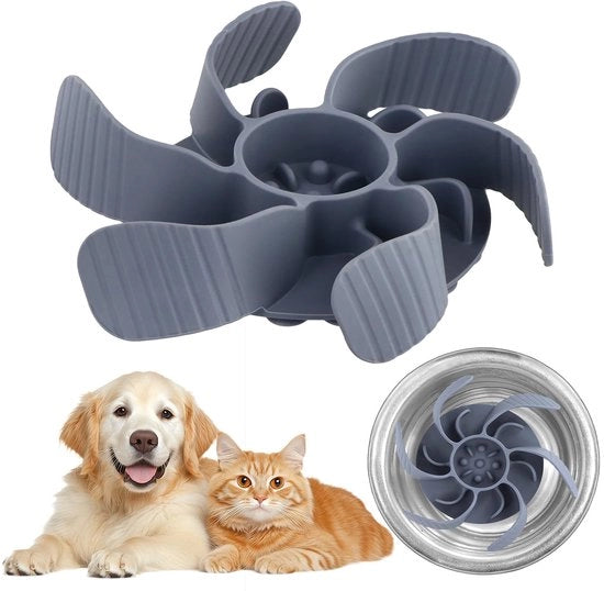 Slow Feeder per Cani in Silicone con 36 Zuignappe, Ciotola per Cane con Regolazione per Evitare Gobbette