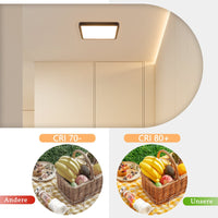ZMH Lampada da soffitto plafoniera LED nera 23W 23cm bianco caldo per camera letto