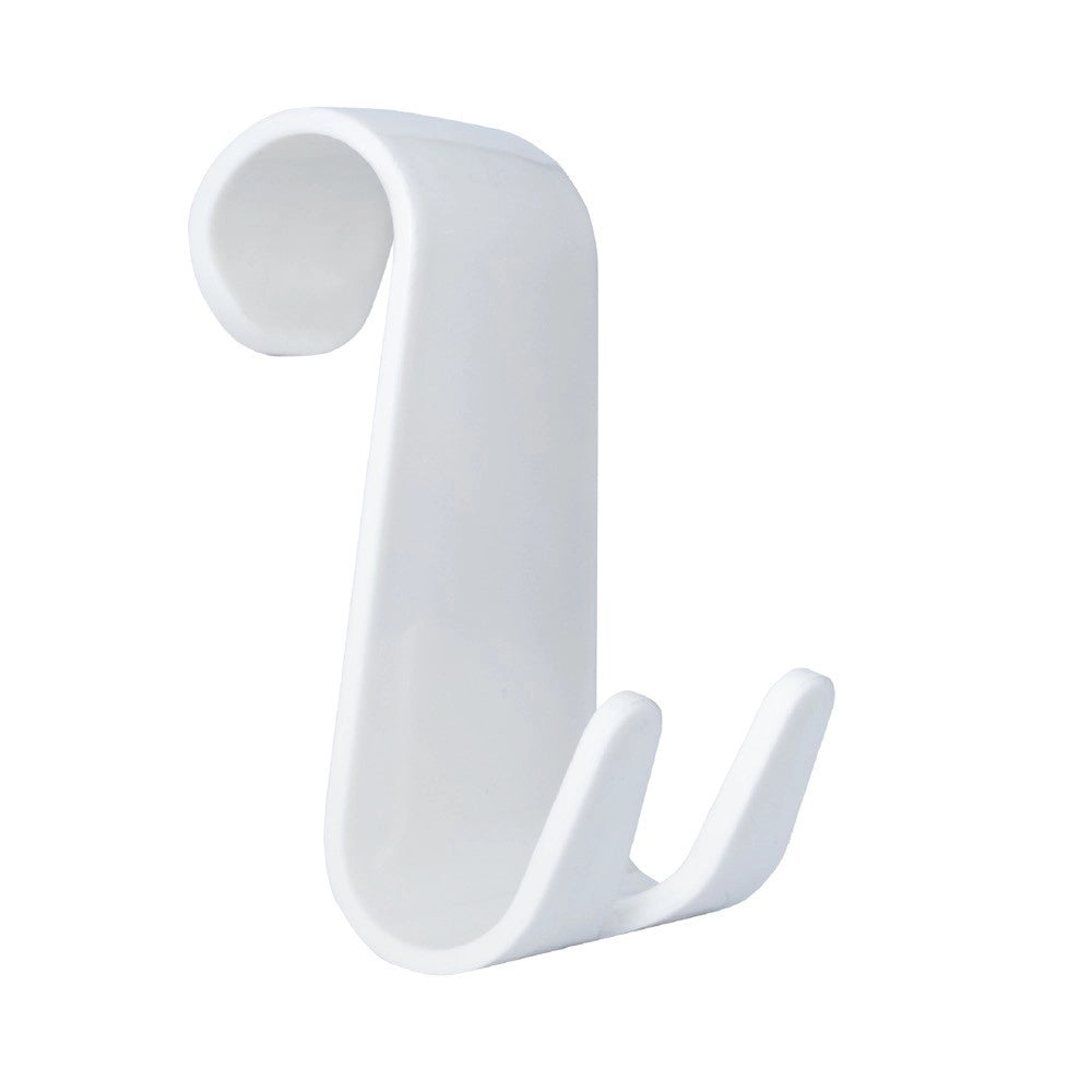 Appendiabito color bianco con doppio gancio, per scaldasalviette