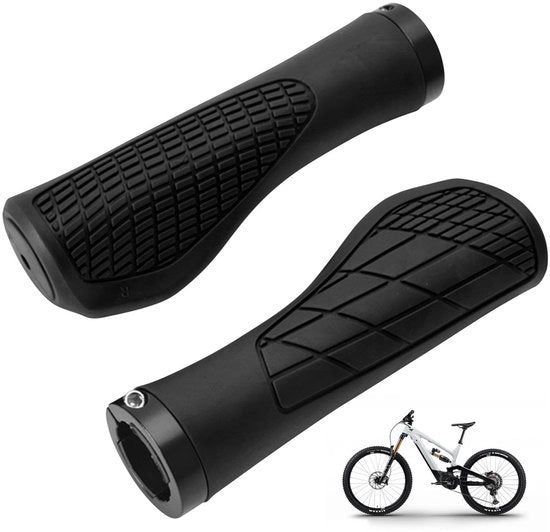 Manubri per bicicletta ergonomici - Antiscivolo in gomma - Supporto in alluminio - 22mm - Sostenibilità - Comfort - Riduttore di vibrazioni - Manubri per bicicletta