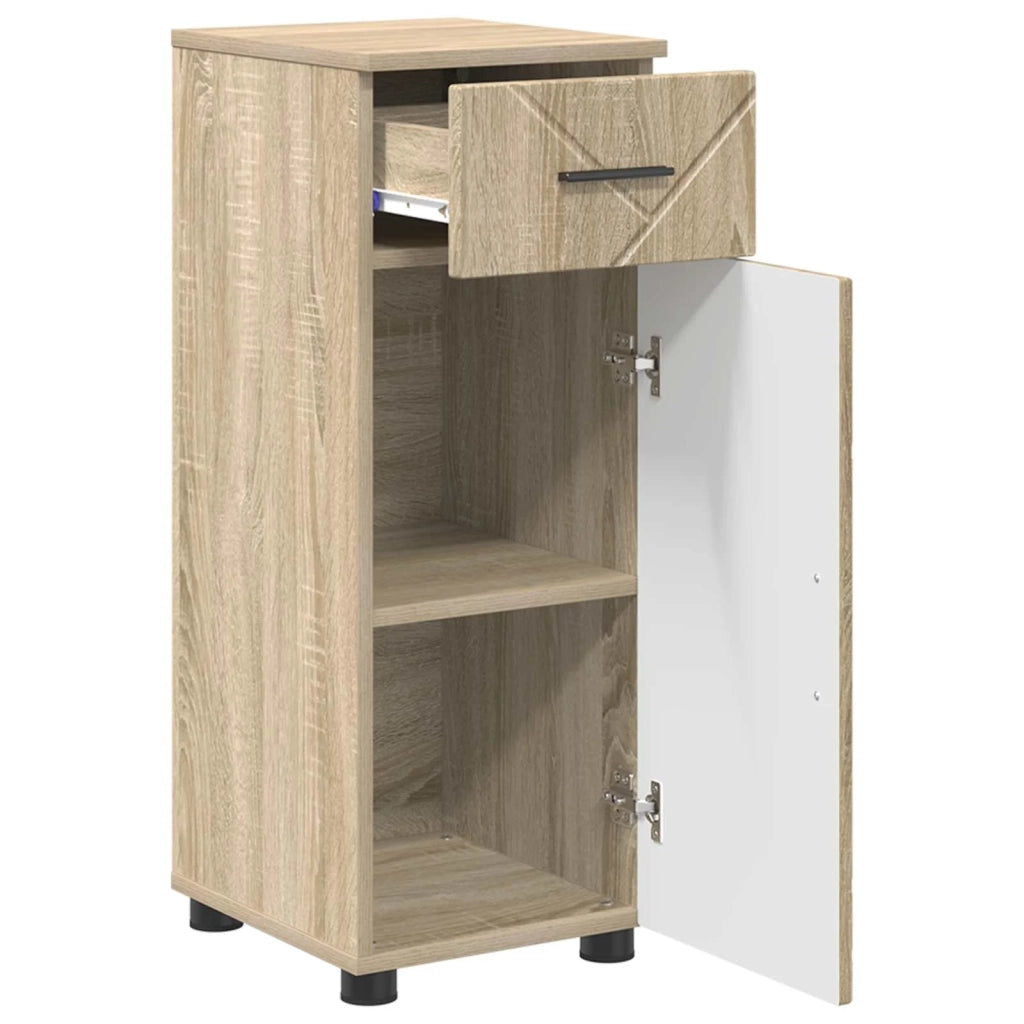 Mobile da Bagno con cassetto Rovere Sonoma 30 x 35 x 80 cm 883326