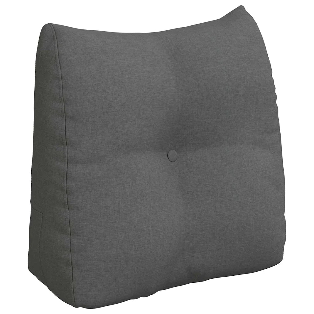 Cuscino per Schiena Grigio scuro 45 x 24 x 50 cm Tessuto 42014355