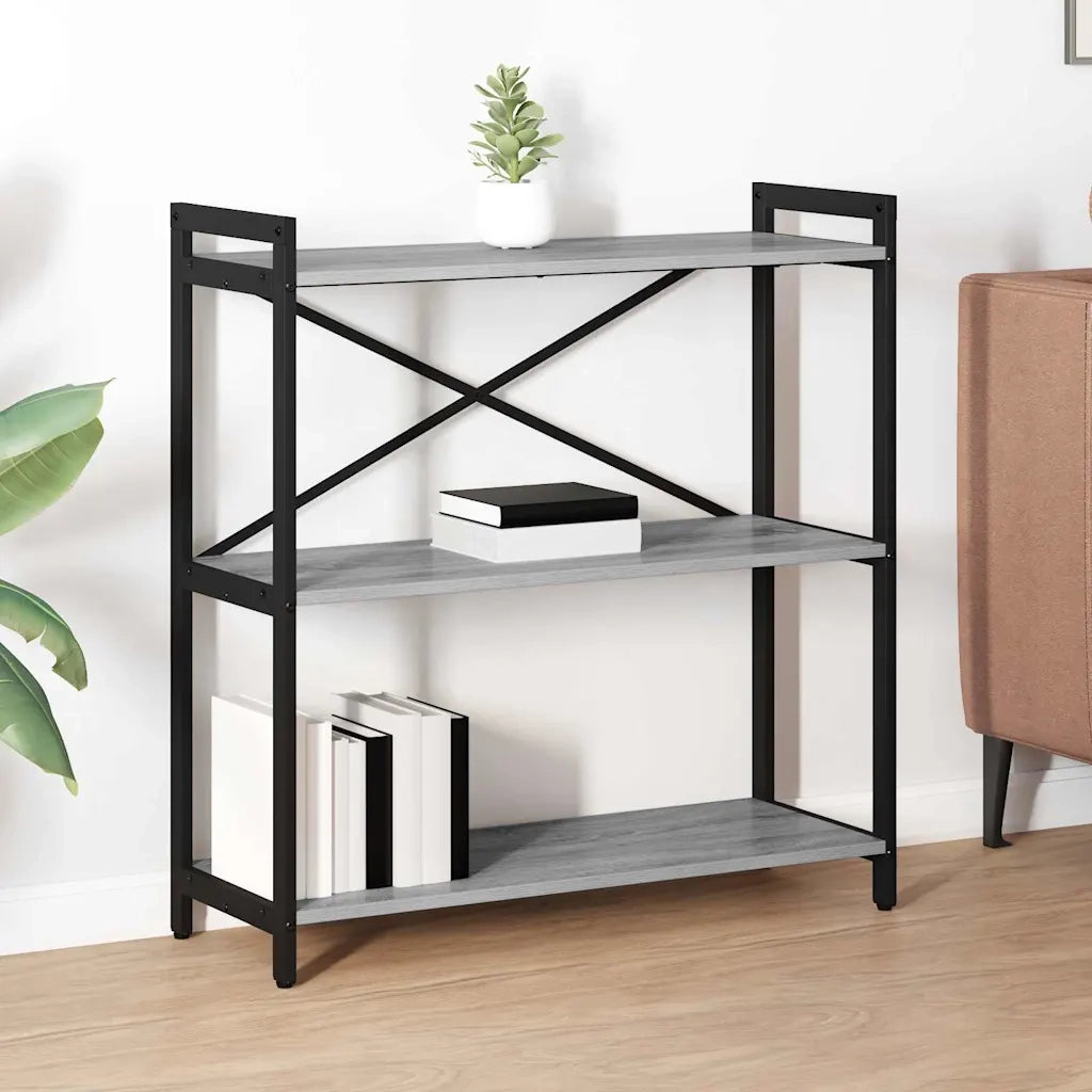 vidaXL Libreria Grigio sonoma 80 x 30 x 83 cm Legno multistrato