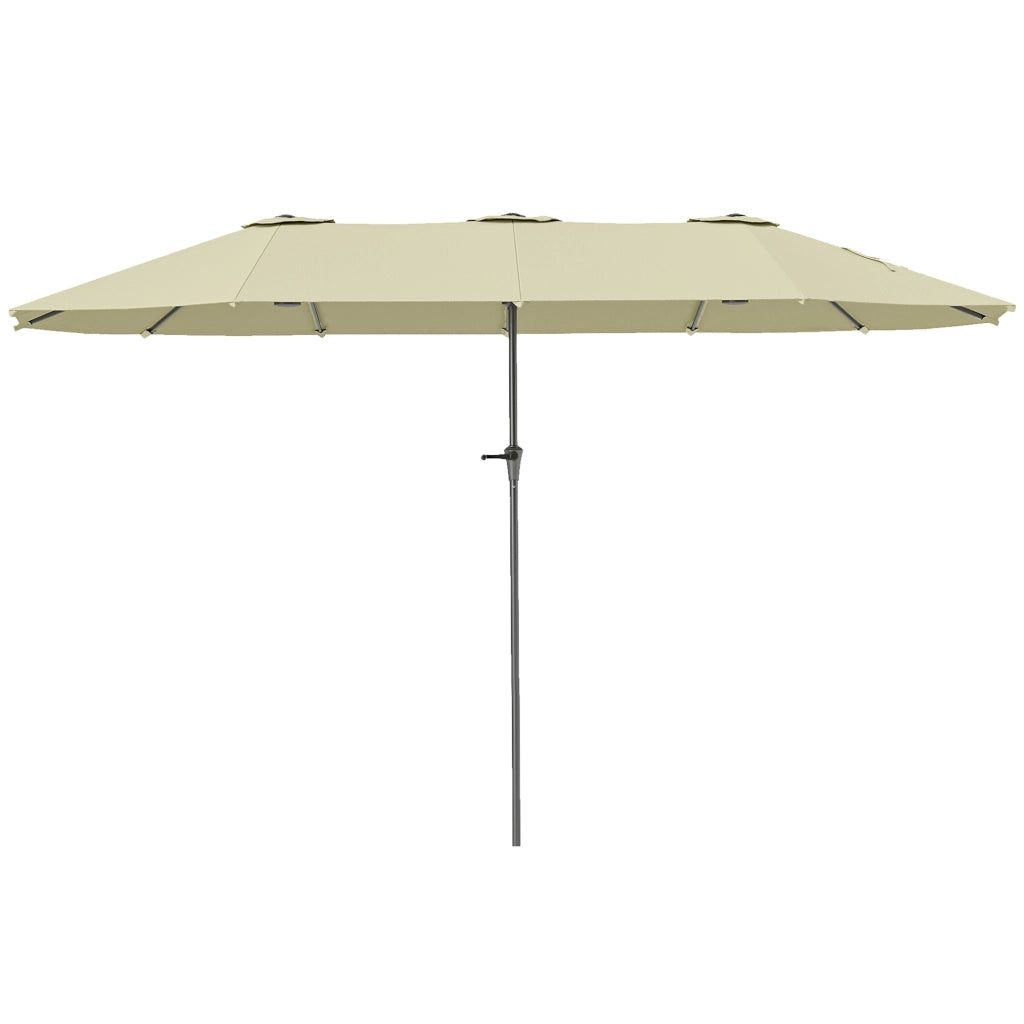 Parasole da giardino esterno rettangolare ¨C zephmum ¨C 400x220x230 cm crema