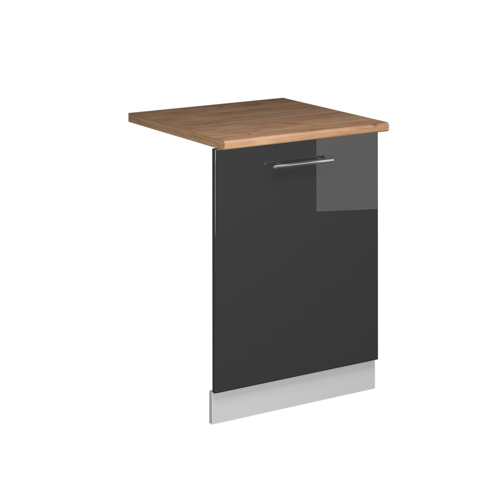 Pannello frontale della lavastoviglie Fame-Line Antracite lucido/Bianco 60 cm, PL Rovere Vicco