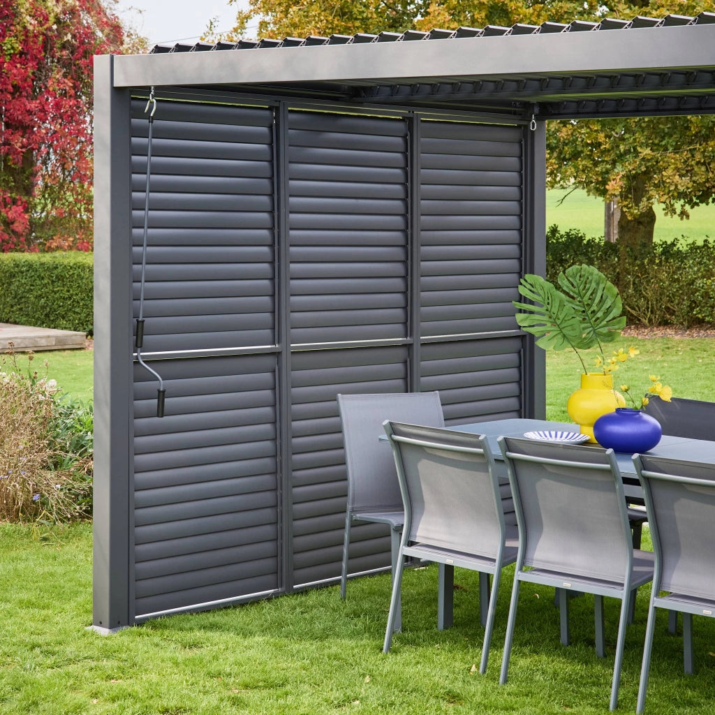Persiana con lamelle orientabili 1m in alluminio per pergola