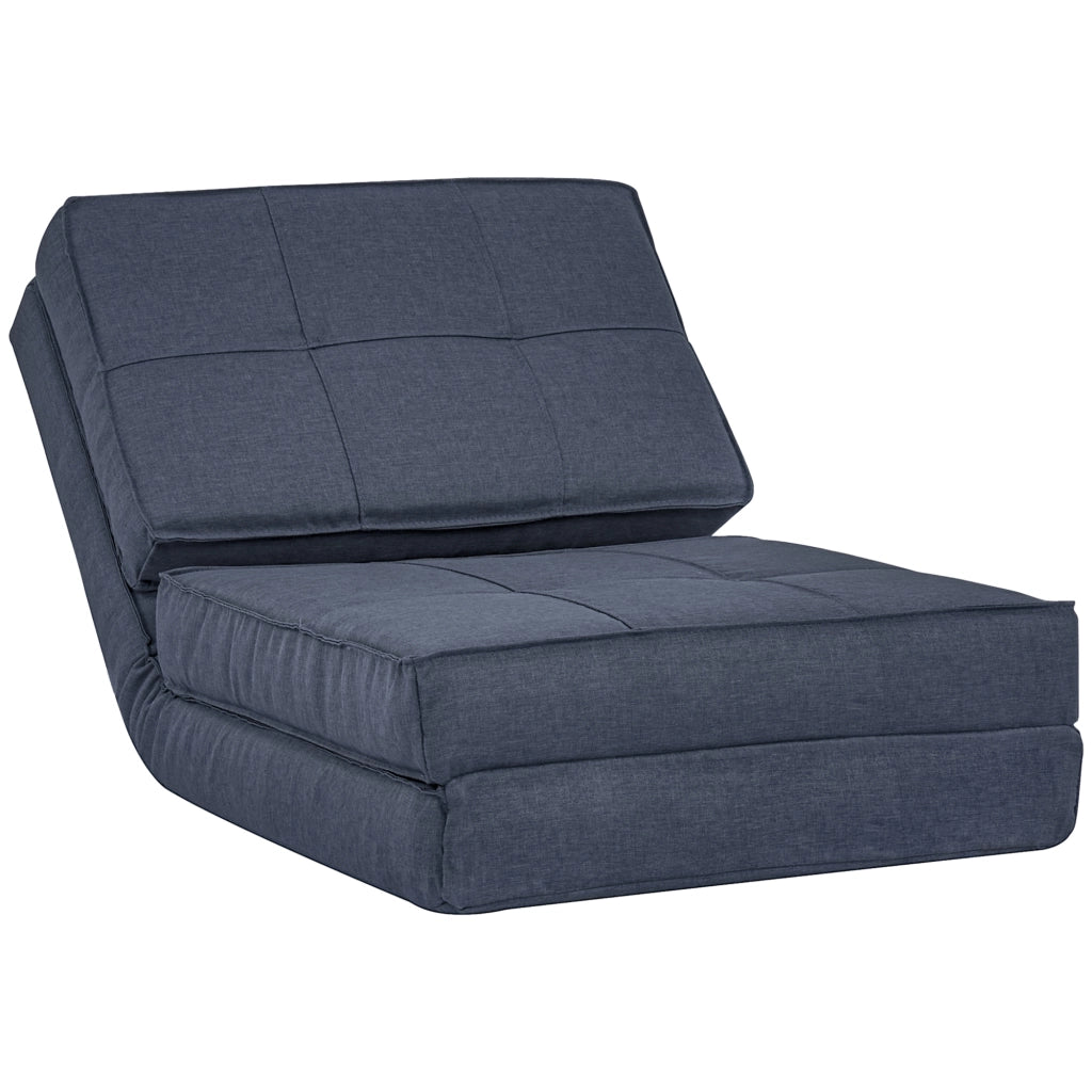 Sedia letto reclinabile imbottita ¨C zephmum ¨C blu 61x73x58 cm