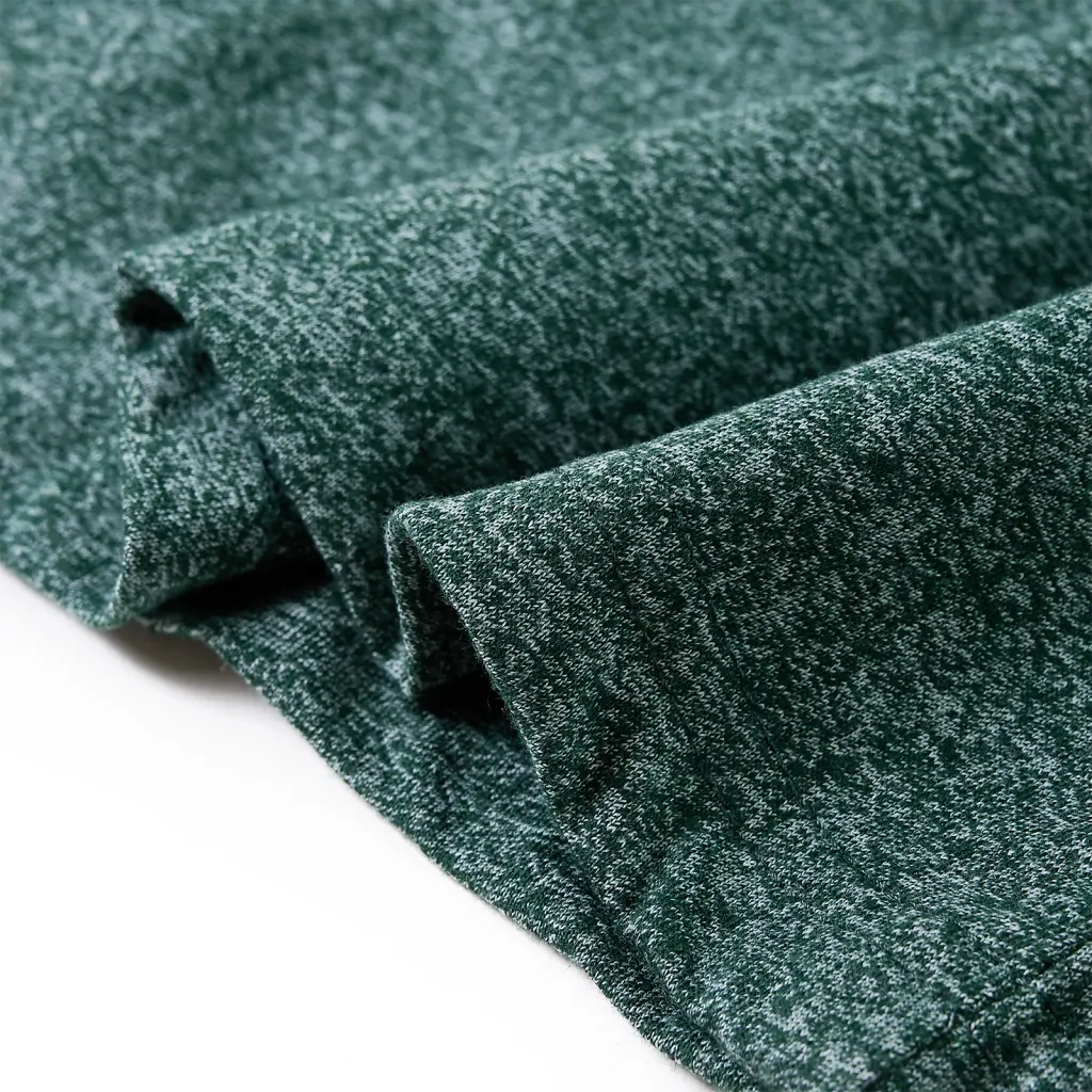Maglietta Bambino Maniche Lunghe Verde Scuro Mélange 140 12828