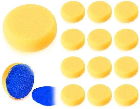 Set di Spugne per Verniciare da 12 - Spugne Sintetiche a Forma Rotonda - 7 cm Spugne Assorbenti - Spugne per Pittura ad Acquarello - Set di Spugne Multifunzionali - Materiale di Alta Qualità - Spugne per Pittori