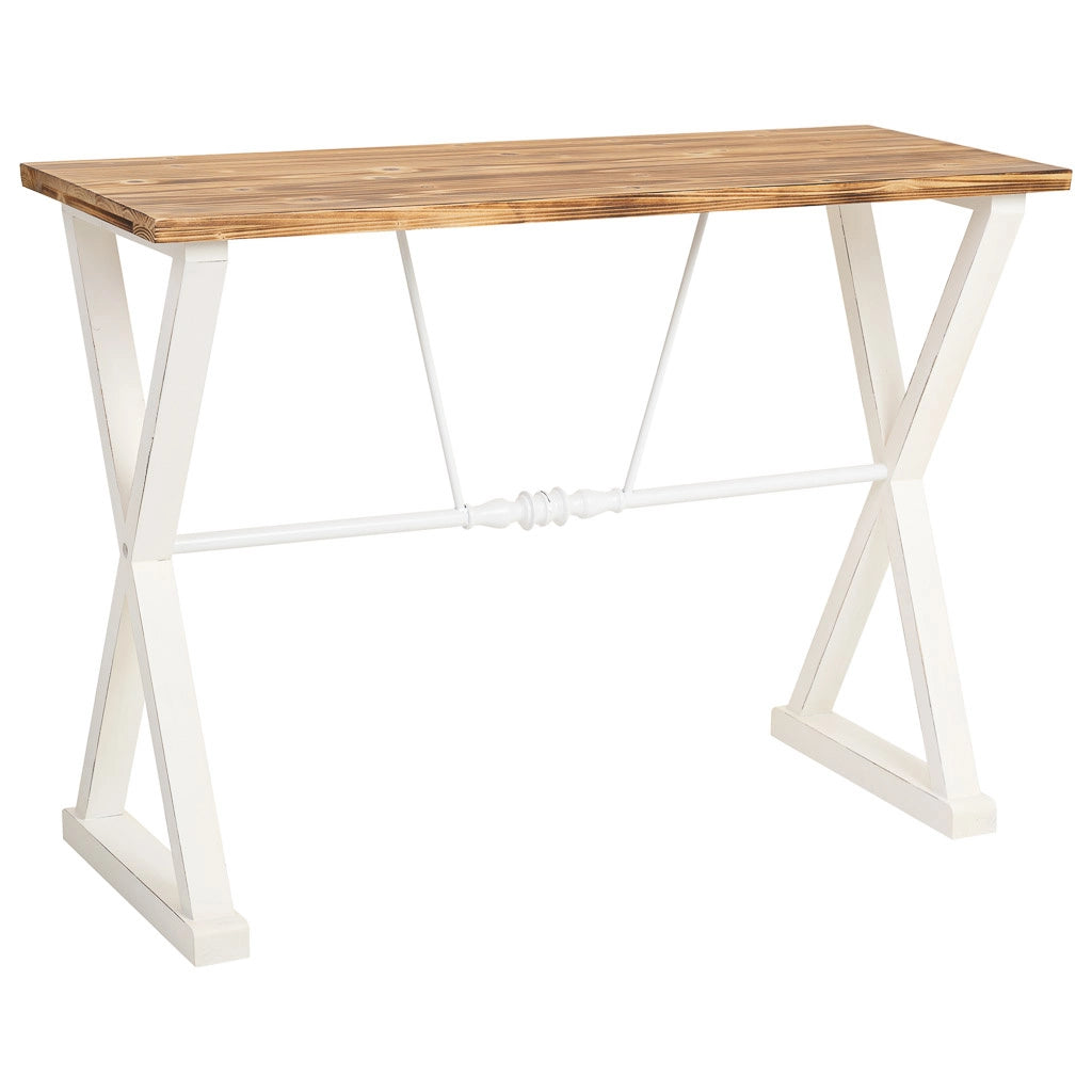 Console in legno e metallo laccato bianco 106x40x76,5h cm