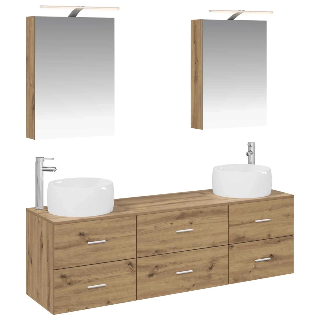 Set di mobili per il bagno 5 pcs Rovere Artigianale 3406998