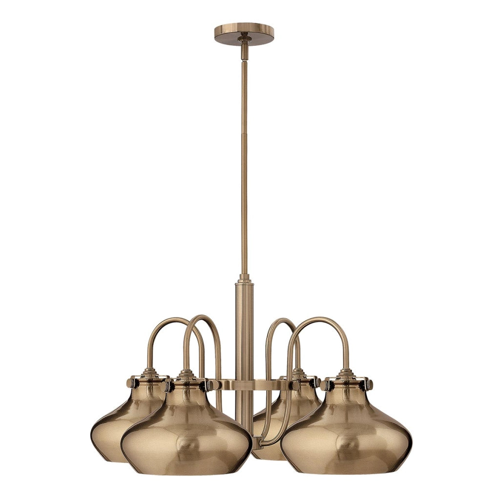 Lampadario Congress caramello spazzolato 4xE27 Hinkley