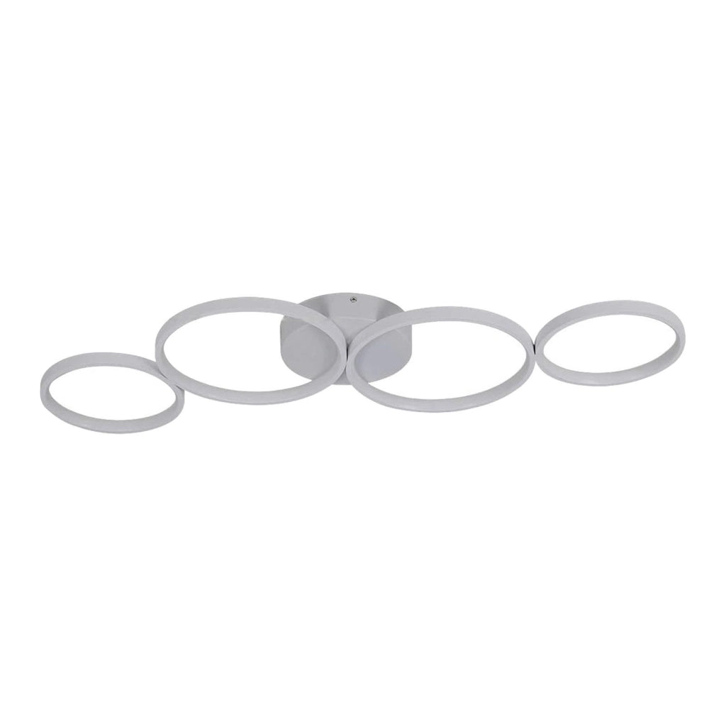 ZMH Lampada da soffitto LED moderna 4 anelli fiamma telecomando per soggiorno