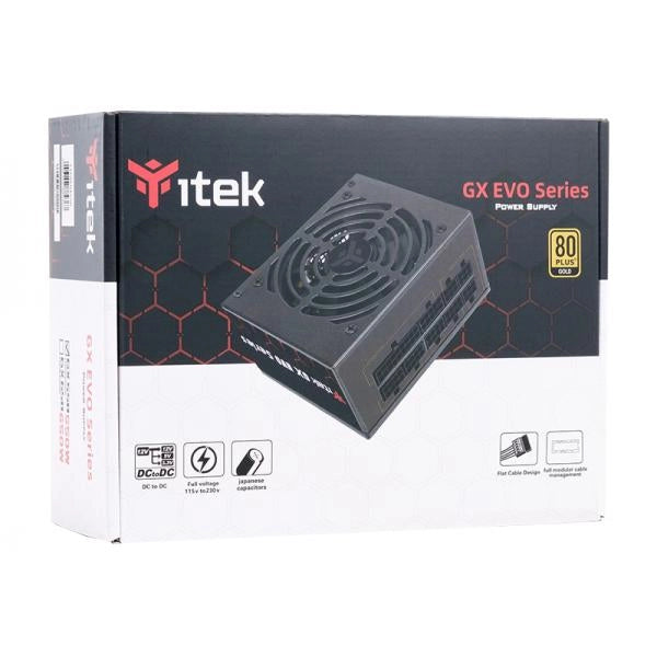 Alimentatore Itek GX550 EVO - 550W - 80Plus Gold - Ventola FDB 92mm - Condensatori Giapponesi - Modulare - ATX
