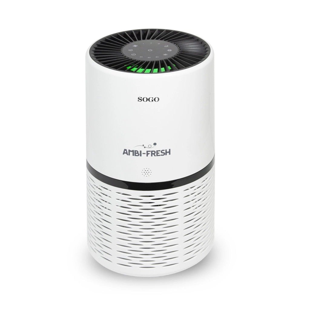Purificatore aria casa con filtro HEPA H13, sensore qualità aria automatico, 3 velocità silenziose 29dB, copertura 30m² - SOGO