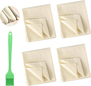 Set di tovaglioli per panificatore 4 pezzi 75 x 45 cm - tovaglia per impastare tovagliolo per lievitazione tovagliolo per strudel - accessori per forni da pane e preparazione della pasta lievitata