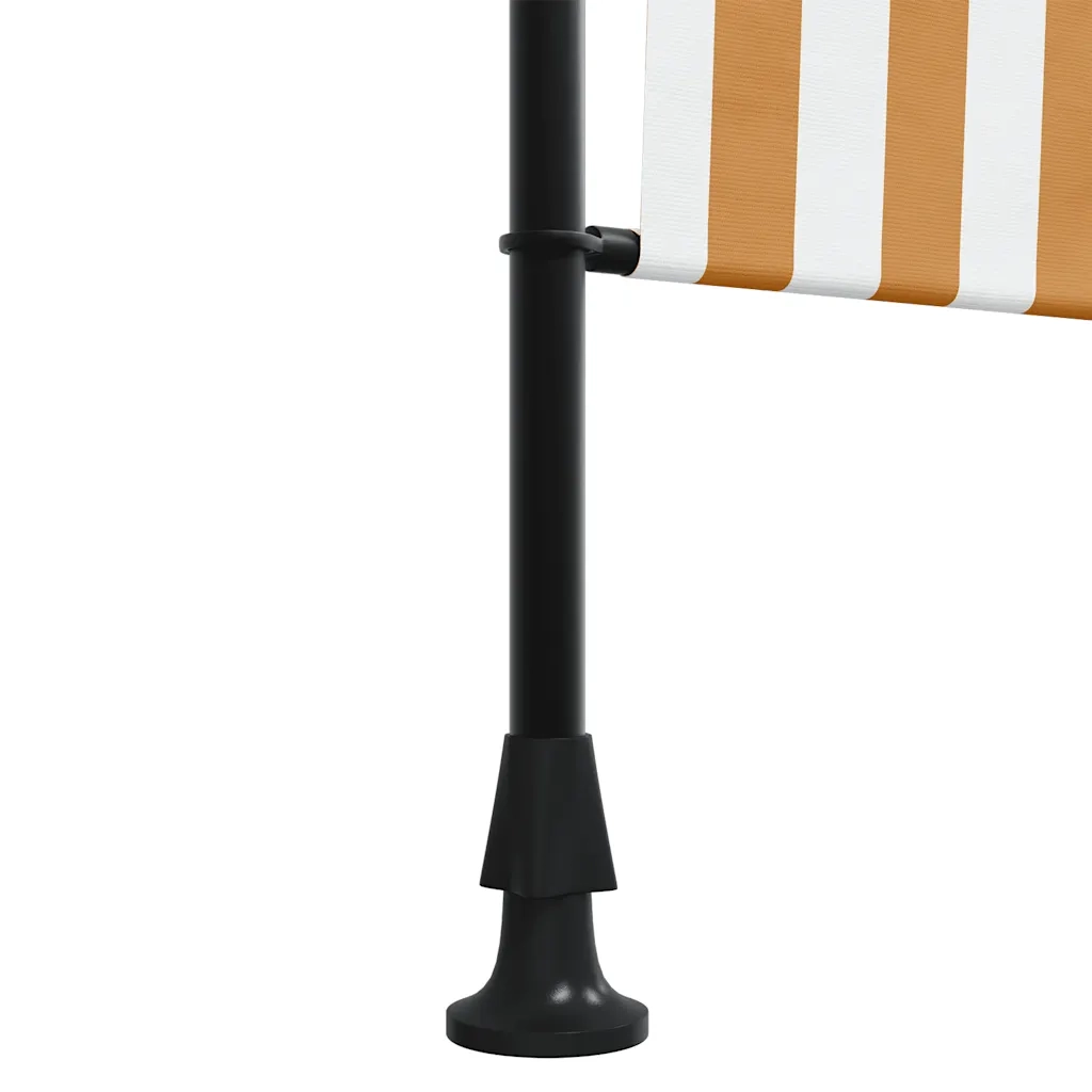Tenda a Rullo Esterno Arancio Bianca 120x270 cm Tessuto Acciaio 368769