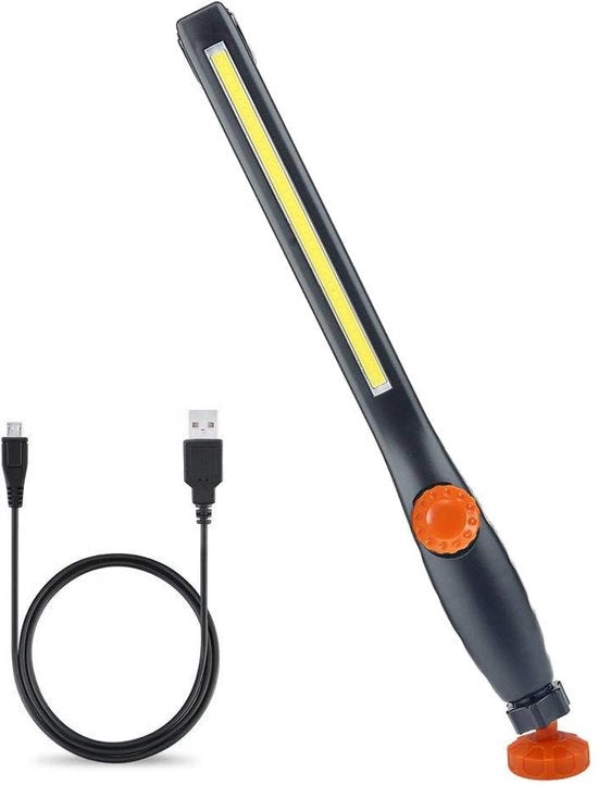 Lanterna di Emergenza a Batterie LED - Pieghevole con Magnete - Lampada per Lavori di Riparazione Auto, Garage, Campeggio - Illuminazione di Emergenza (Arancione)