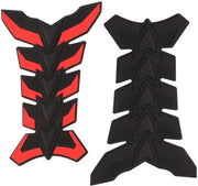 Protezione del serbatoio - Doppio gasolio - Protezione del serbatoio - Nero e Rosso - Sticker per motocicletta 3D - Facile da installare - Adatto per motociclette