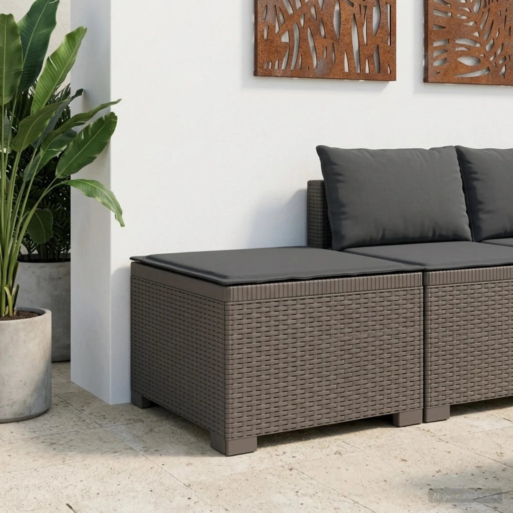 Divano da Giardino a 1 Posto con Cuscino Aspetto Rattan PP 8011773