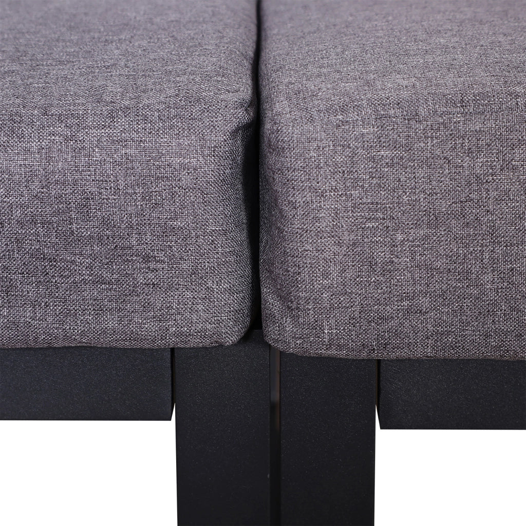 Set Divano da Giardino 4 Pezzi con Tavolino e Cuscini ¨C MINIMAL ¨C Polyrattan, Grigio