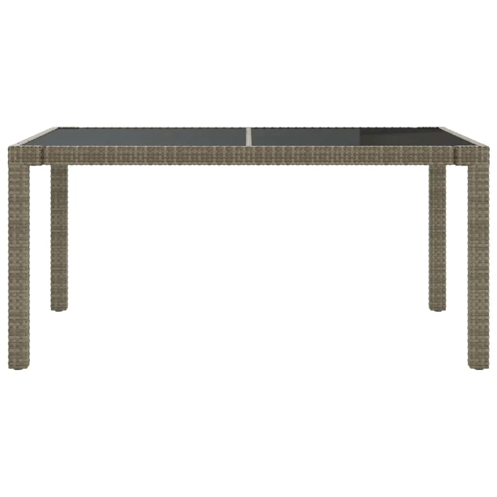 Set da Pranzo da Giardino 5 pz con Cuscini in Polyrattan Grigio cod mxl 42010