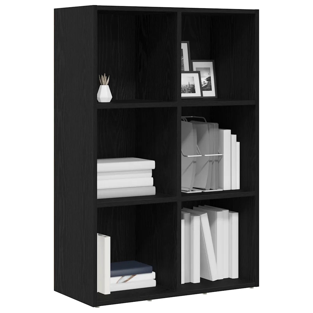 Libreria Rovere Nero 66x30x98 cm in Legno Multistrato