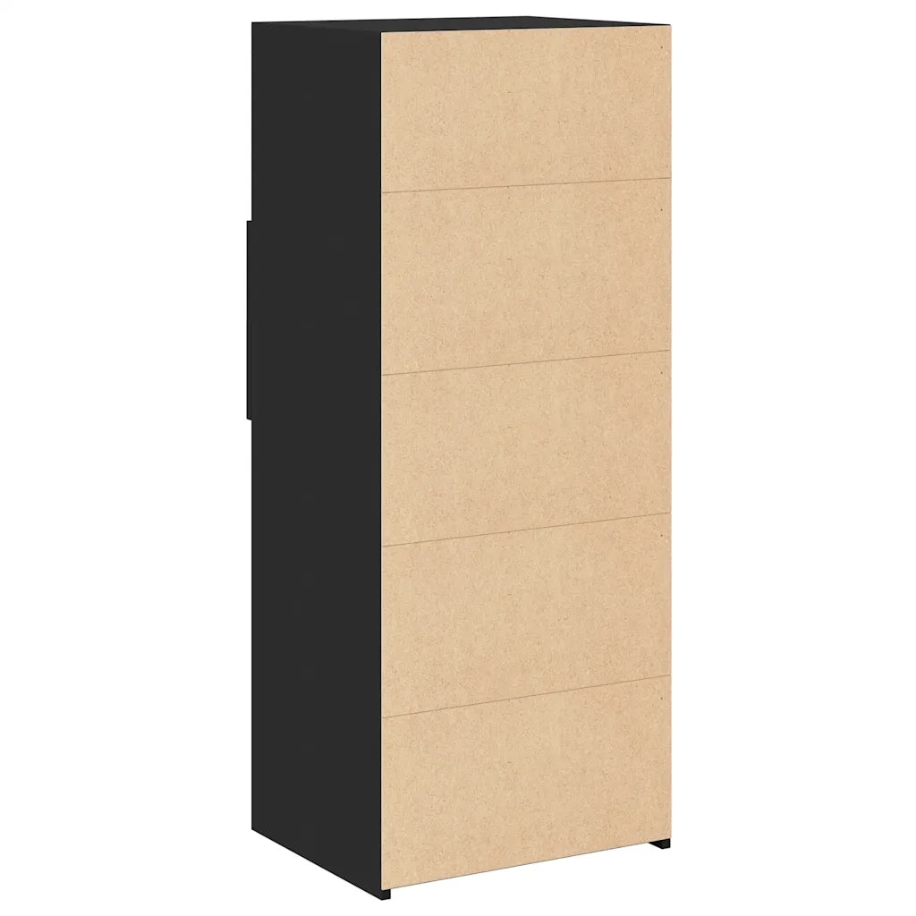 Credenza | Madia | Buffet da pranzo | Armadio da pranzo Nera 50x42,5x124 cm in Legno Multistrato