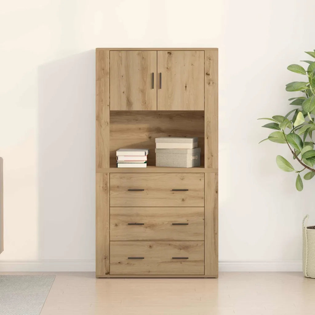 Credenza Rovere artigianale 80 x 33 x 150 cm Legno multistrato 3334344
