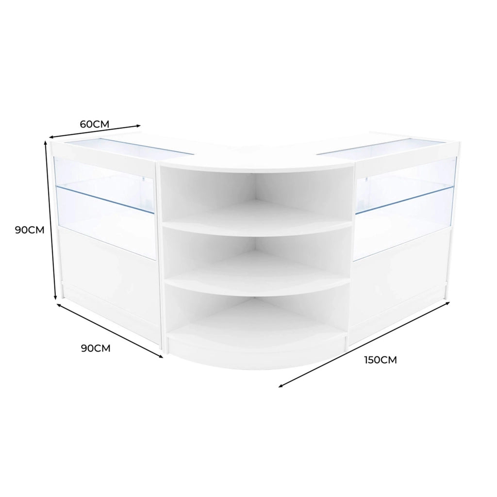 Set Banconi Andromeda LED LM60 + 2 C900 – Vetro, Chiavi, Bianco
