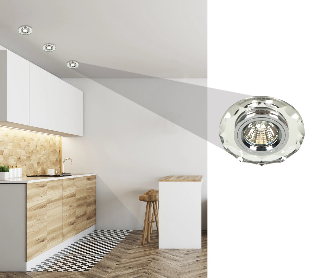 Faretto incasso SS-12 1xMR16 cromo vetro Candellux