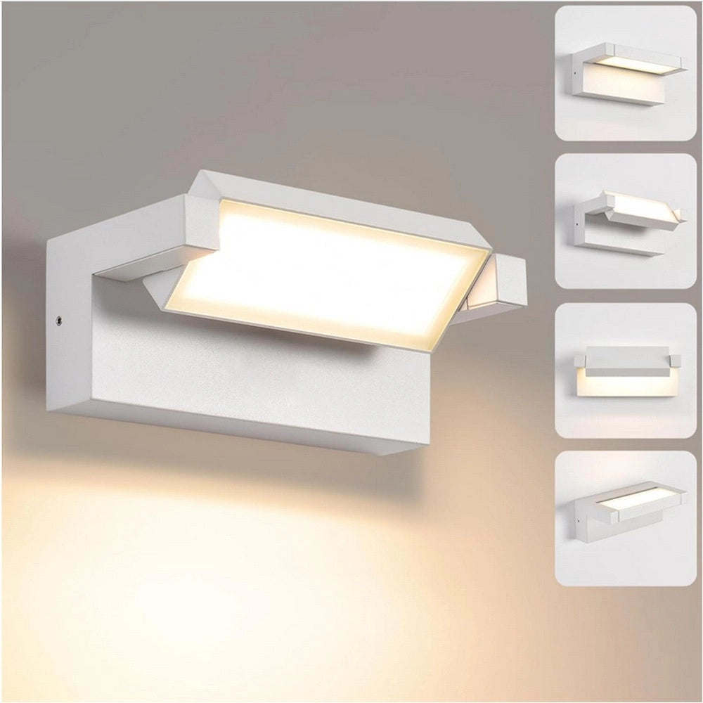 Trade Shop - Applique Parete Inclinabile Esterno 21w Tecnologia Cct 3 Tonalità Di Luce Ip65 472-3c -