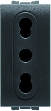 Feb Elettrica PRESA BIVALENTE DI SICUREZZA 2P+T  10-16A Col. Antracite 20.00 pz