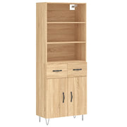 Credenza | Madia | Buffet da pranzo | Armadio da pranzo Rovere Sonoma 69,5x34x180 cm in Legno Multistrato