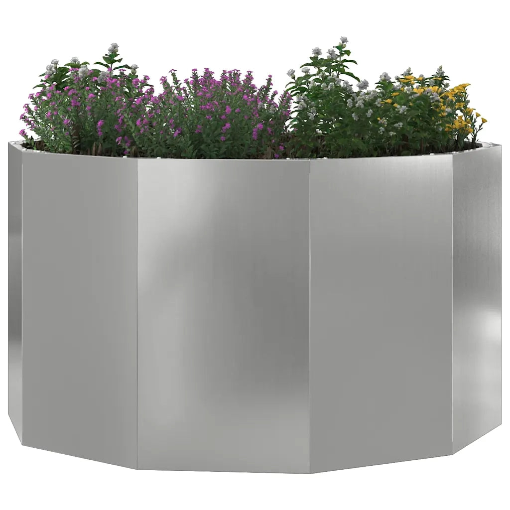 Fioriera-Vaso-Contenitore per Piante Argento 90 x 90 x 50 cm Acciaio zincato