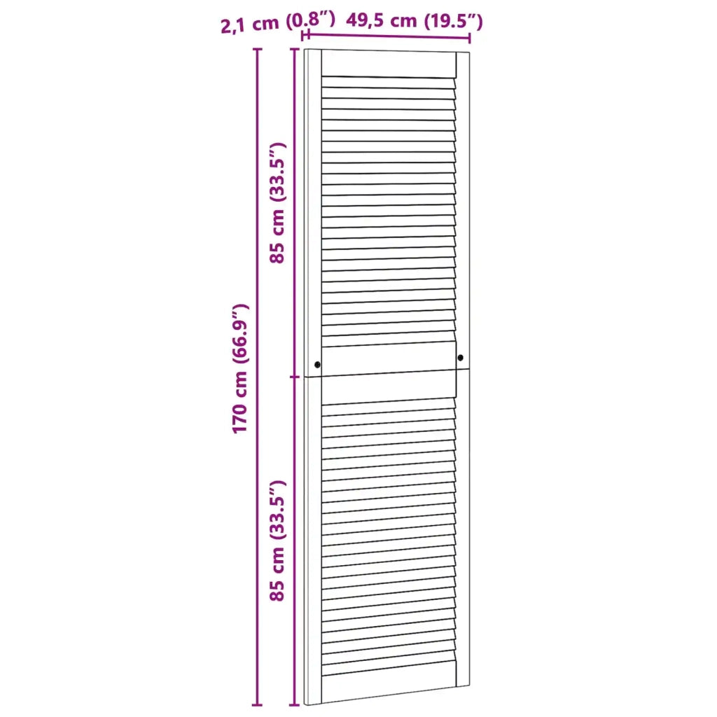 Porta per Armadio con porta 4 pcs Naturale 170 x 2,1 x 49,5 cm 3394501