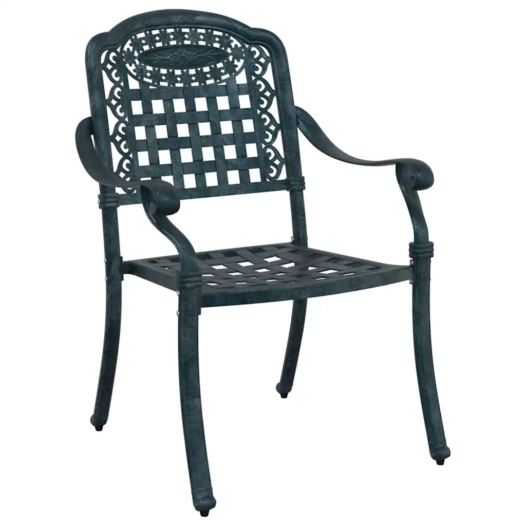 Sedia da Giardino 2 pcs Verde 55 x 56,5 x 91cm Alluminio 42002373