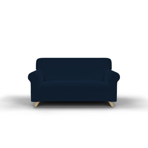 Copridivano Elasticizzato in Tessuto Blu Scuro 1 Posto