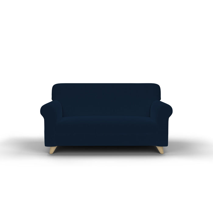 Copridivano Elasticizzato in Tessuto Blu Scuro 1 Posto