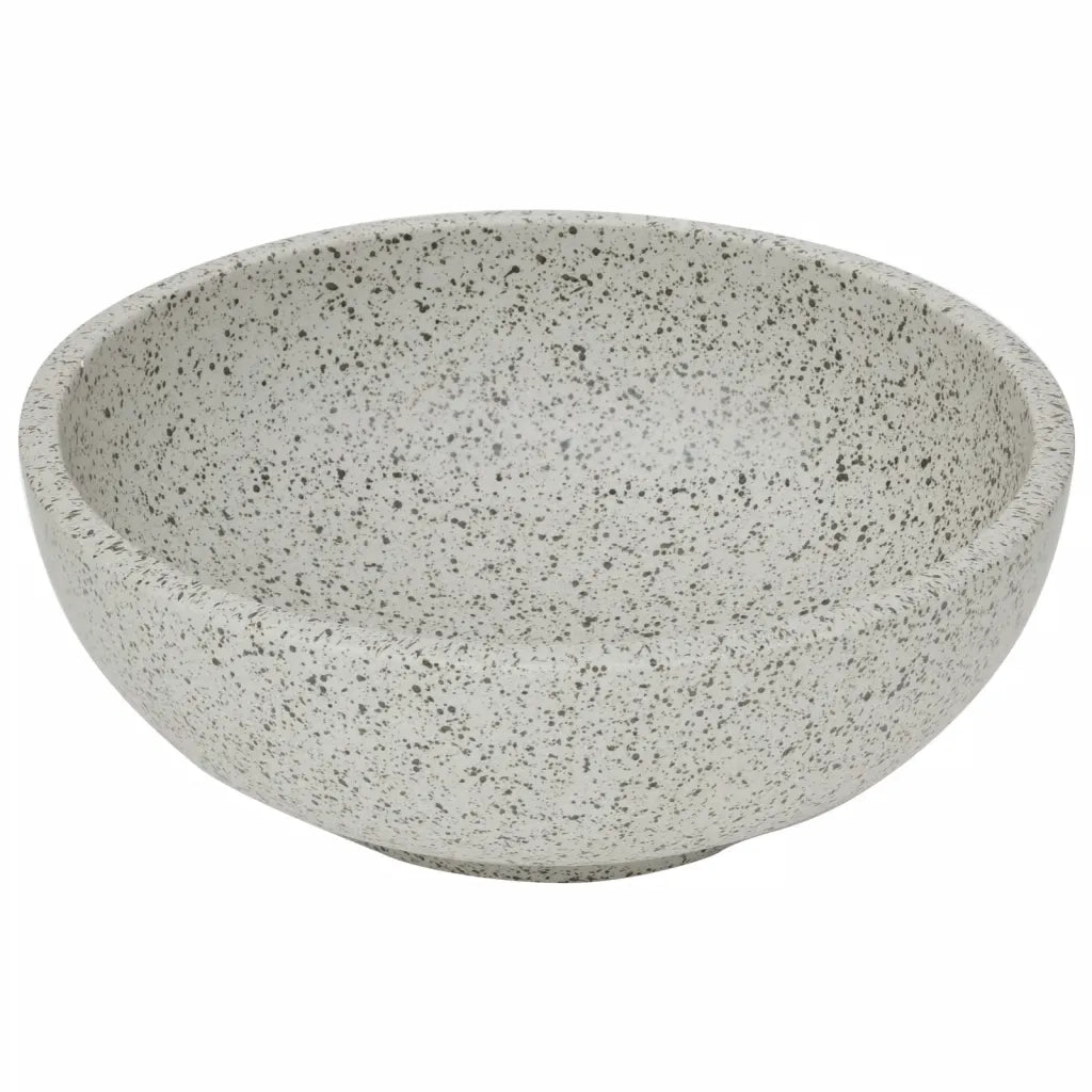 Lavabo da Appoggio Grigio Rotondo Φ41x14 cm Ceramica 155059