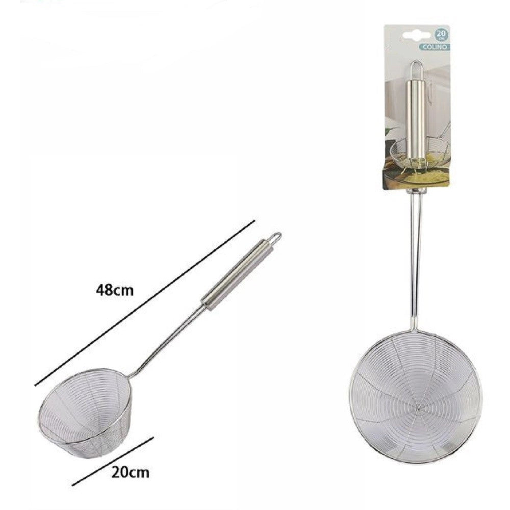Trade Shop - Colino Diametro 20 Cm Passino Setaccio Scola Cola Fritto Utensile Cucina 74072 -