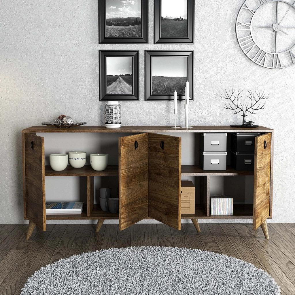 Credenza in legno "Elite" - 180 x 45 x 80 cm - Marrone