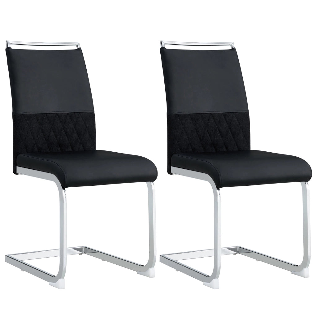 Sedia da pranzo ergonomica con schienale curvo e piedini antiscivolo, in metallo, nero