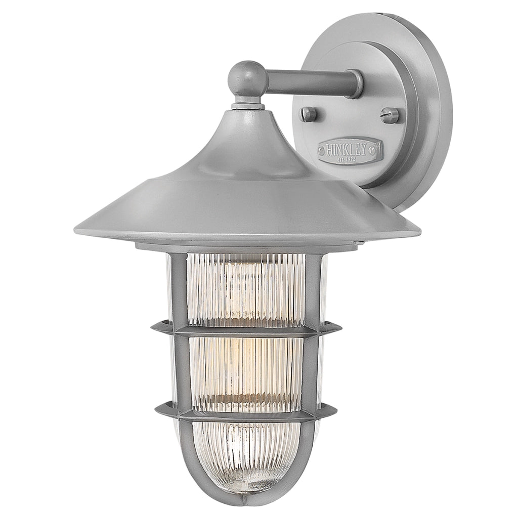 Applique esterna Marina argento alluminio E27 100W Hinkley