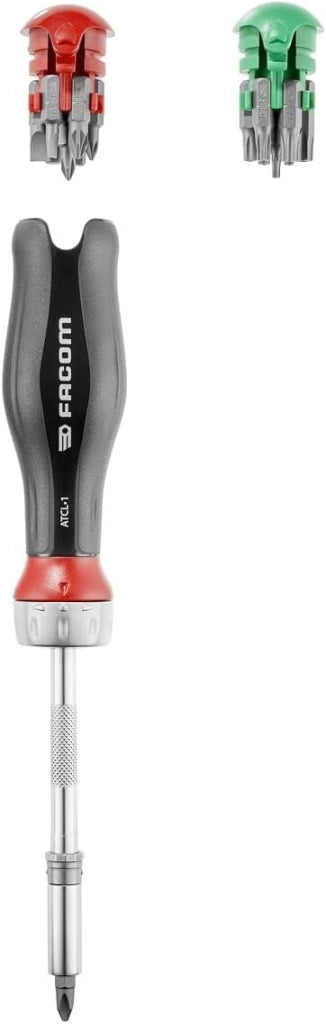 ATCL.1PB - Cricchetto per punte protwist con 15 punte, manico ergonomico bi-materiale, cricchetto 45 denti di alta qualità